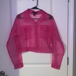 Mesh crop jacket
